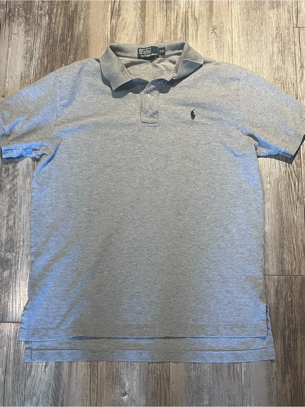 Vintage Polo by Ralph Lauren Men's Gray Classic Fit Polo Shirt